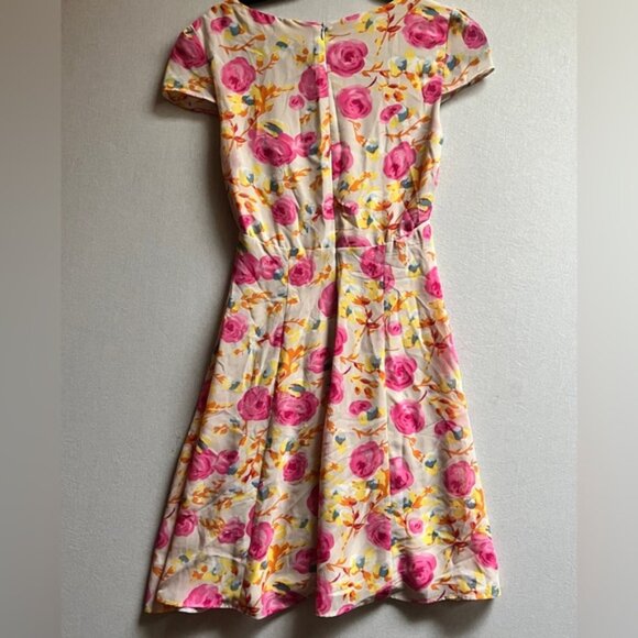Betsey Johnson Floral Pink and Yellow Dress - Picture 2 of 10